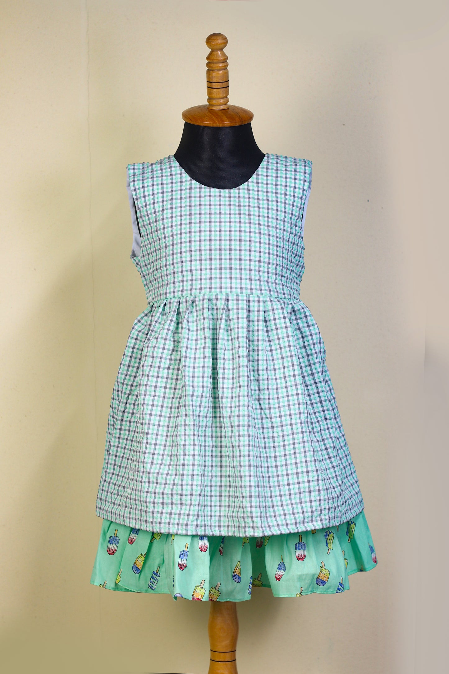 dress with tulip koti (green)