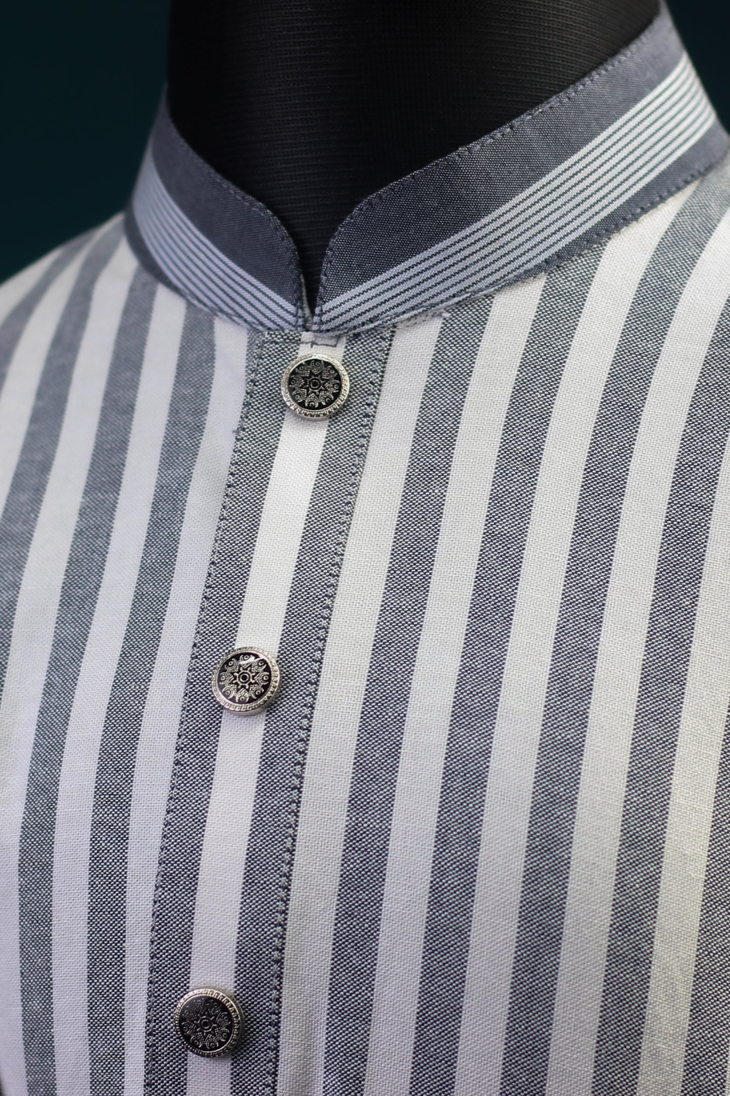 Stripe Kids Panjabi (White)