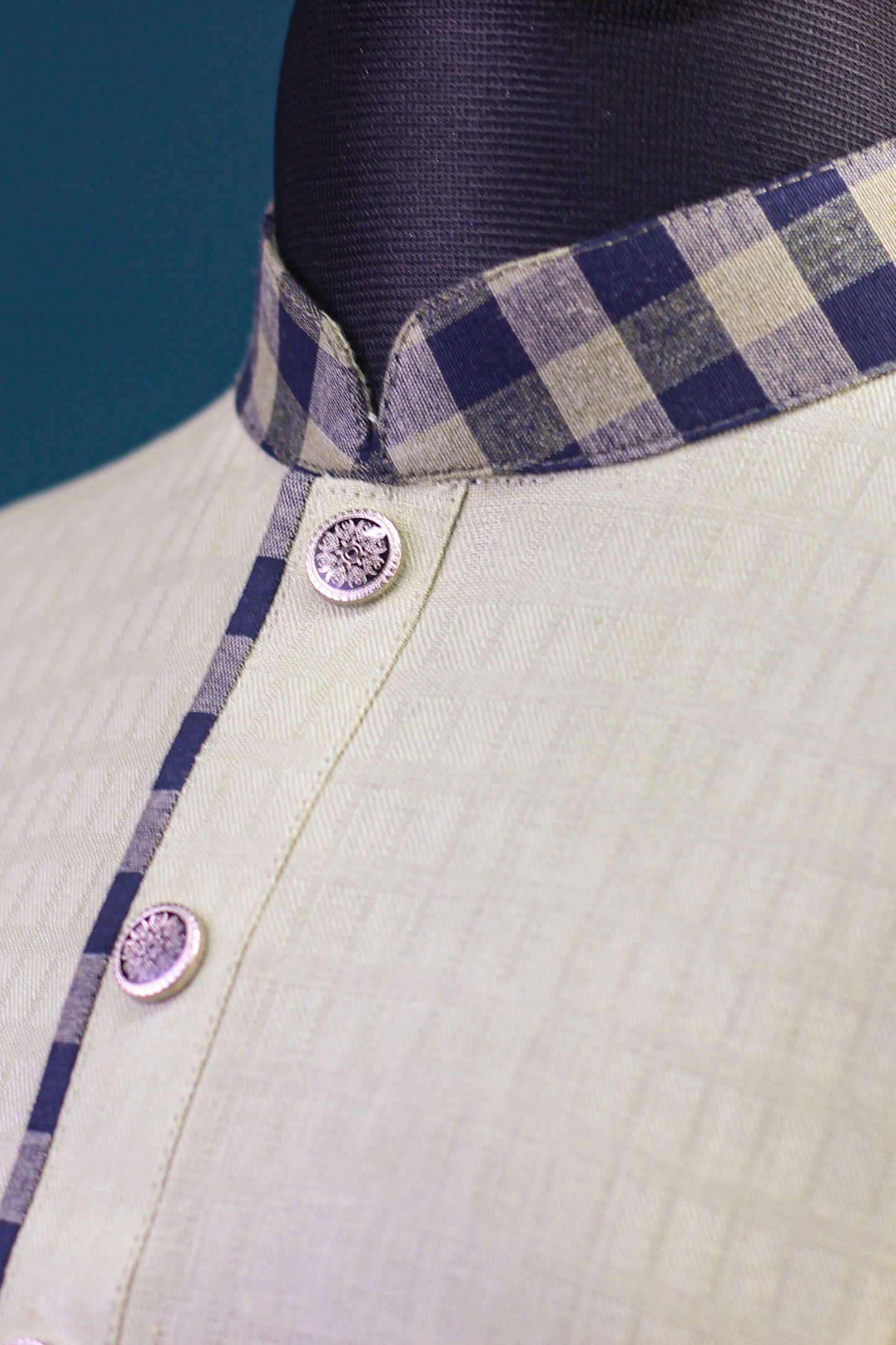 Check Kids Panjabi (Green)