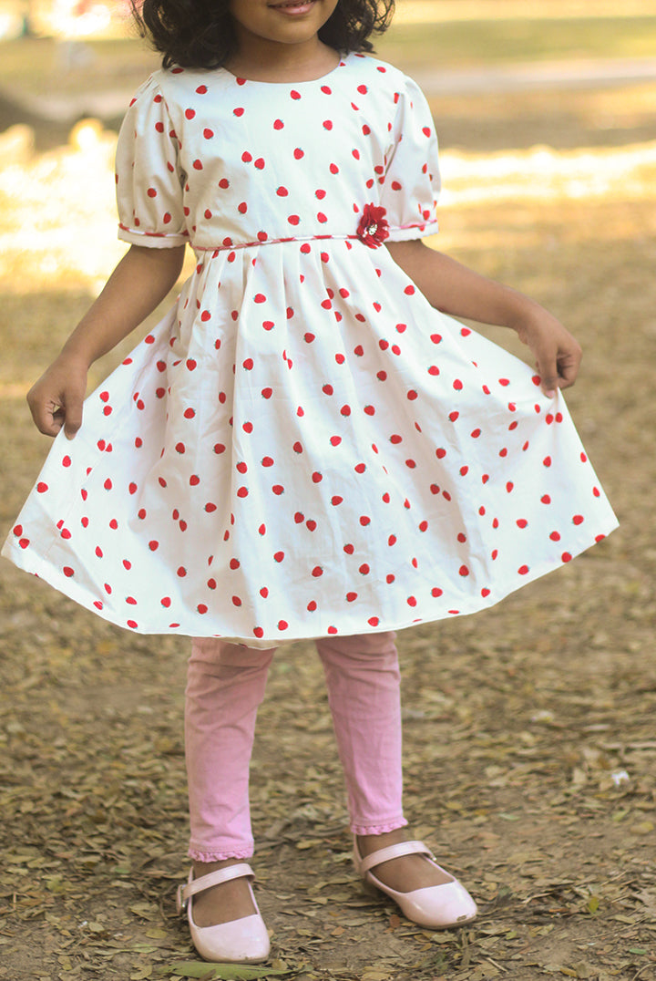 Strawberry cotton dress