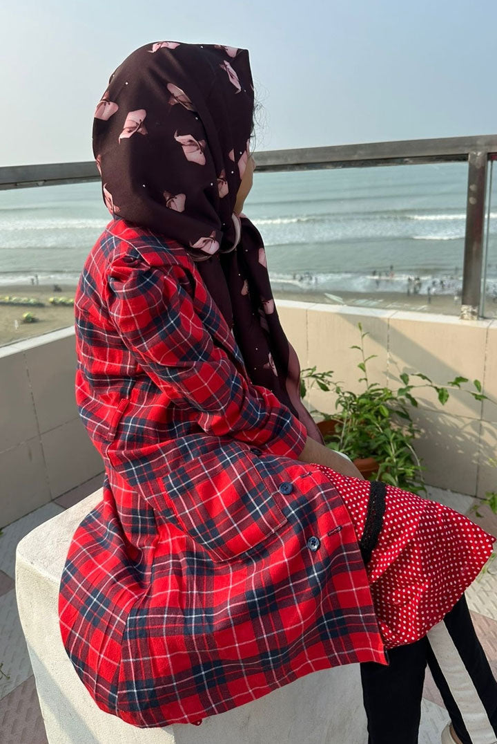 Red flanel overcoat