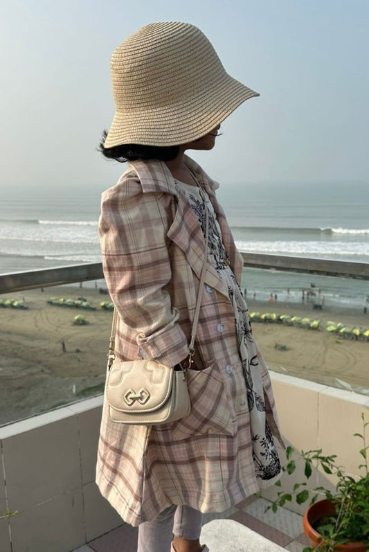 Cream flanel overcoat