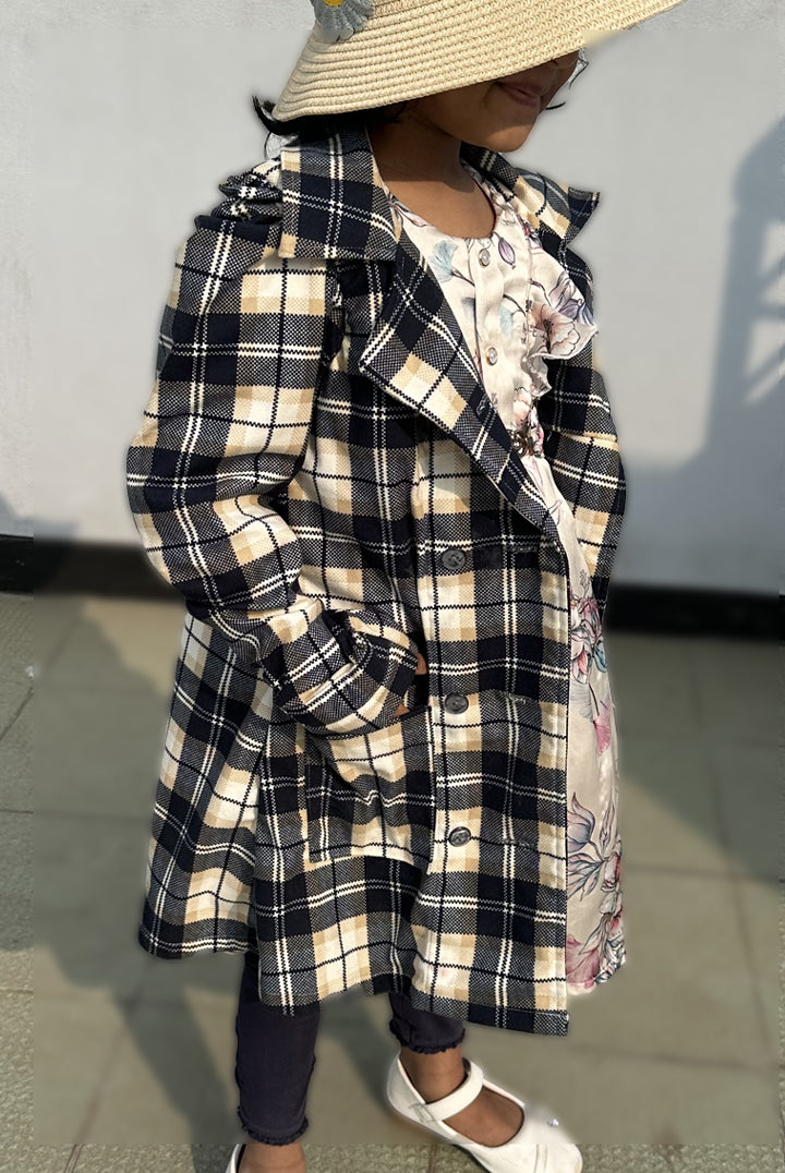 Black flanel overcoat
