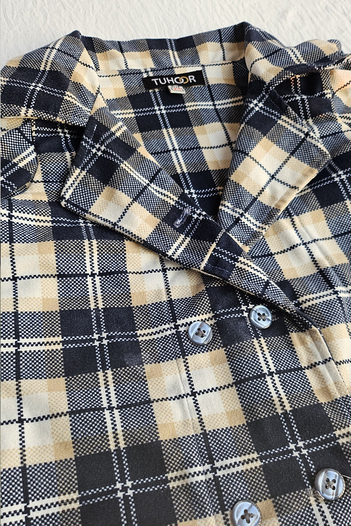 Black flanel overcoat